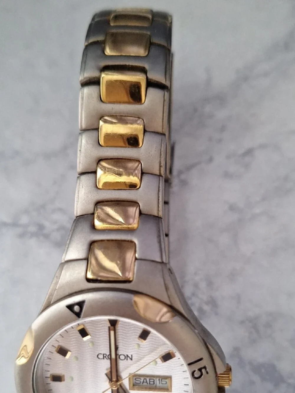 Croton Two-Tone Gold and Silver Men’s Stainless Steel Watch